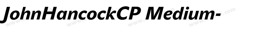 JohnHancockCP Medium字体转换